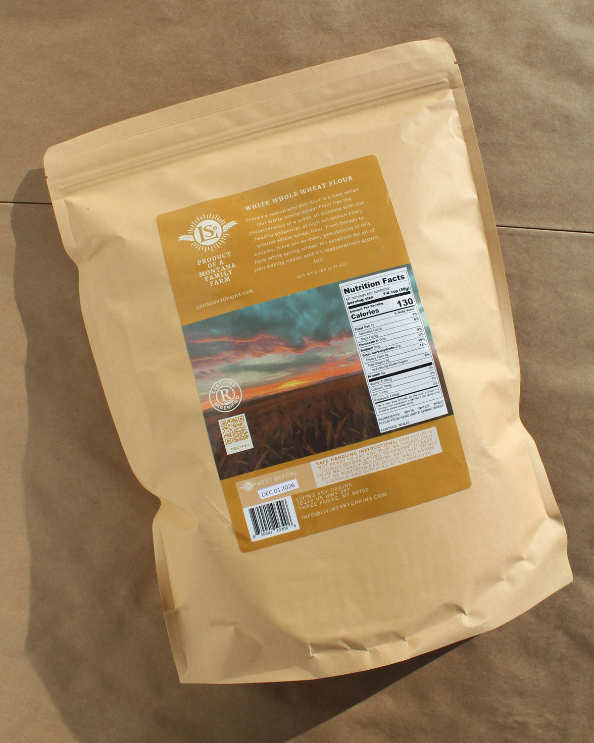 Regenerative White Whole Wheat Flour