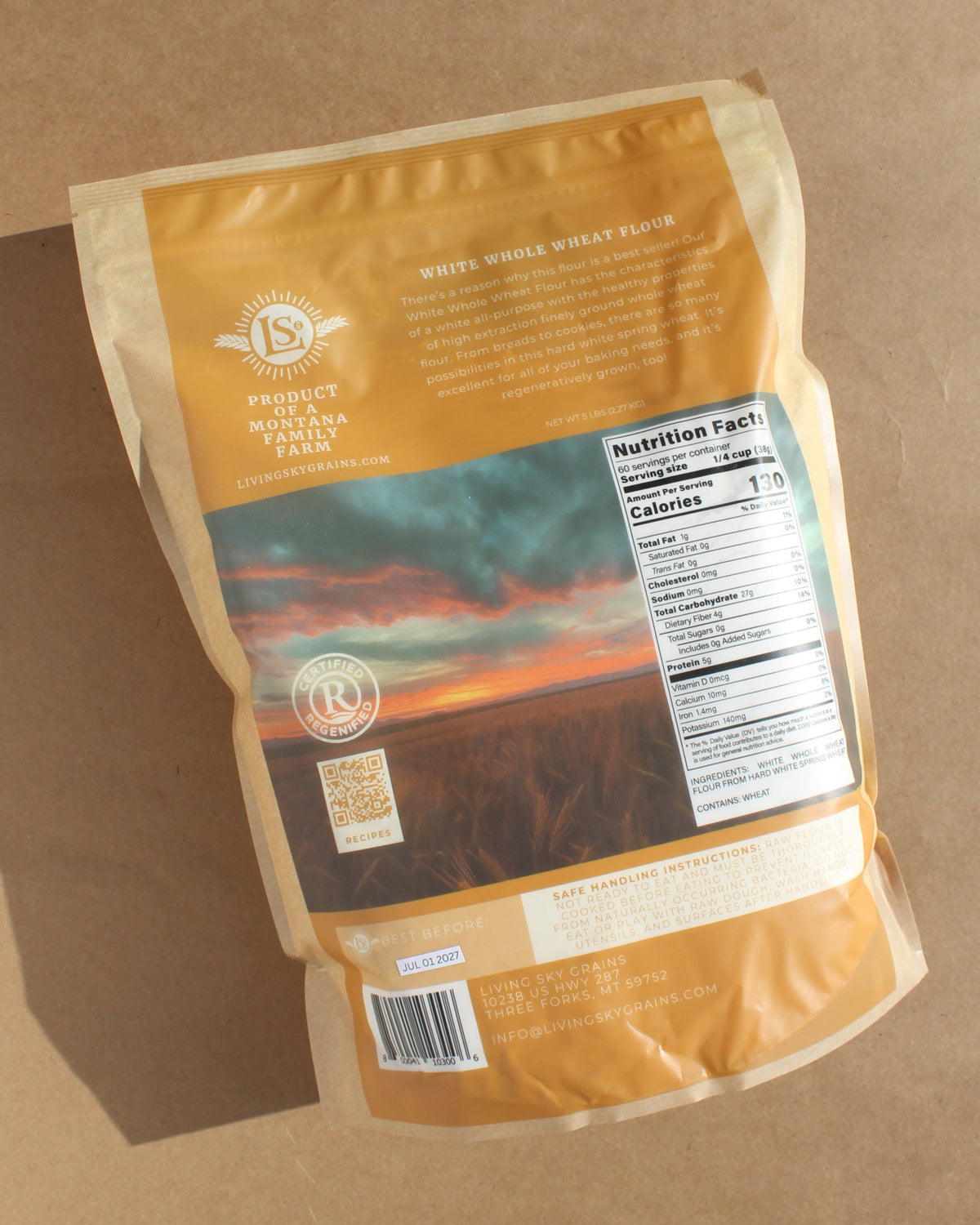 Regenerative White Whole Wheat Flour