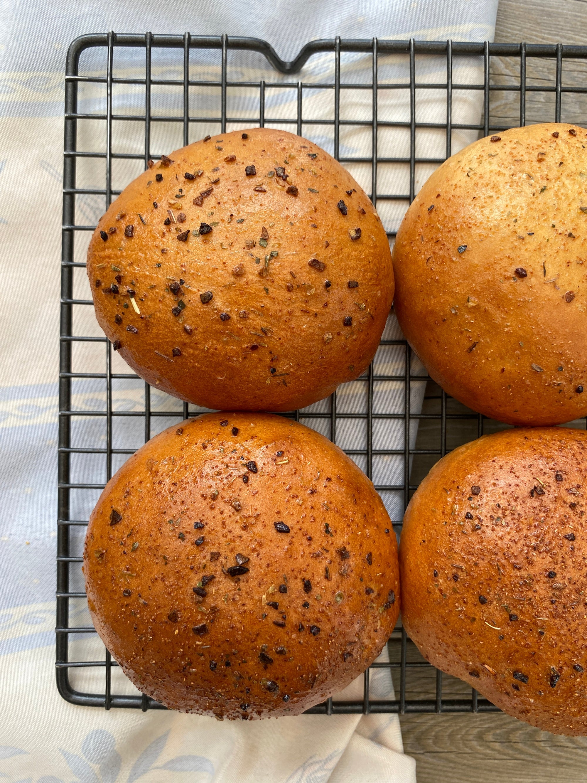 Brioche Hamburger Buns (Altitude Adjusted)