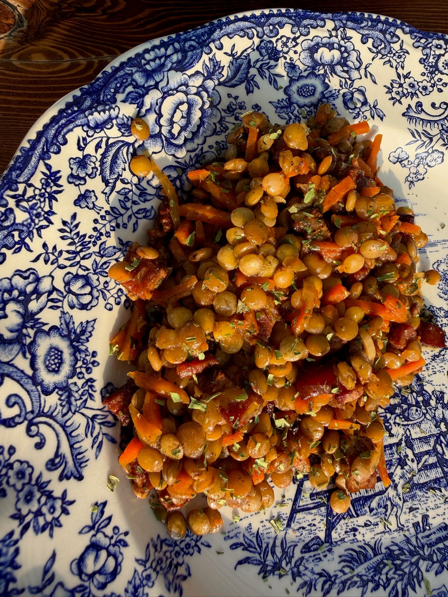 Green Lentils with Bacon and Tarragon
