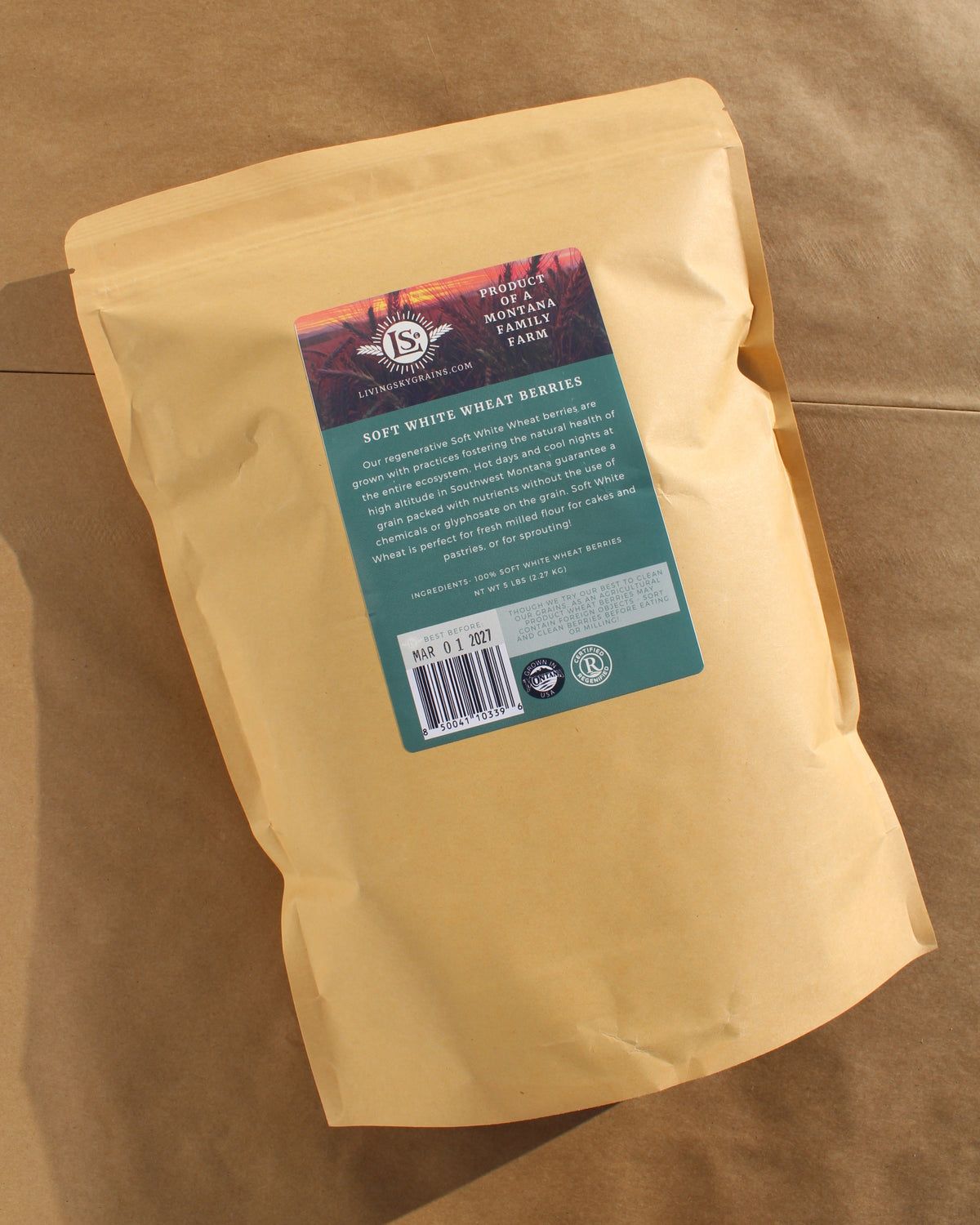 Regenerative Soft White Wheat Berries