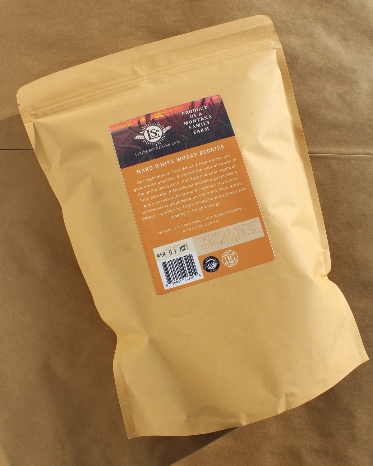 Regenerative Hard White Wheat Berries